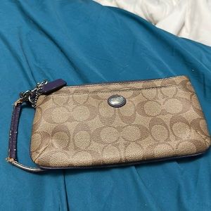Coach Brown/Purple wristlet